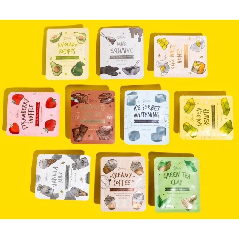 KEMASAN BARU MASKER WAJAH ORGANIK BY LEA GLORIA 20GR ORGANIC MASK 20 GR GRAM