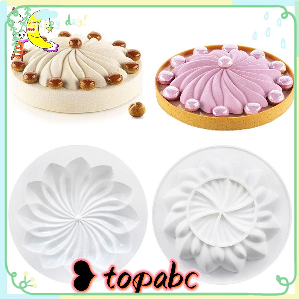 Top 3D Bulat Bunga Pagoda DIY Kerajinan Sabun Cetakan Jelly Dome Mousse Moulds
