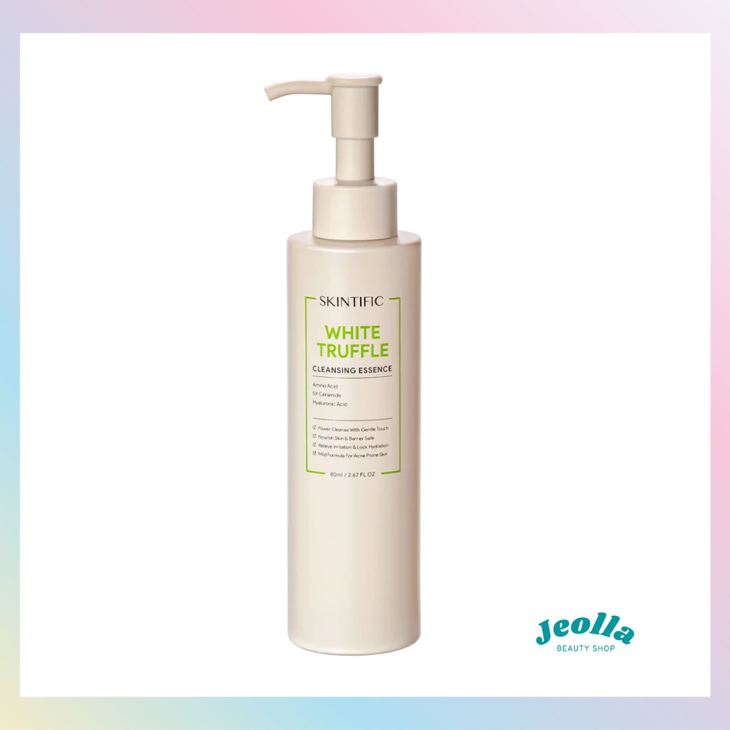 SKINTIFIC White Truffle Cleansing Essence Cleanser Facial Wash Serum Nourish and Protect Skin Barrier 80ml