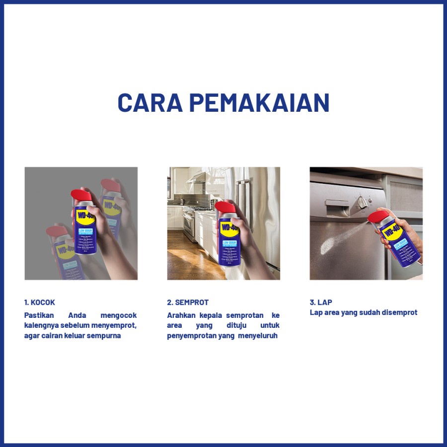 WD40 Low Odour 300 ml Smart Straw WD 40 300ml SmartStraw Odor sedotan pintar