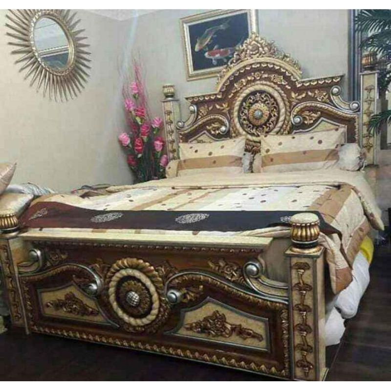 Dipan Gong jati jepara / Dipan ukiran furniture jepara / dipan jati termurah