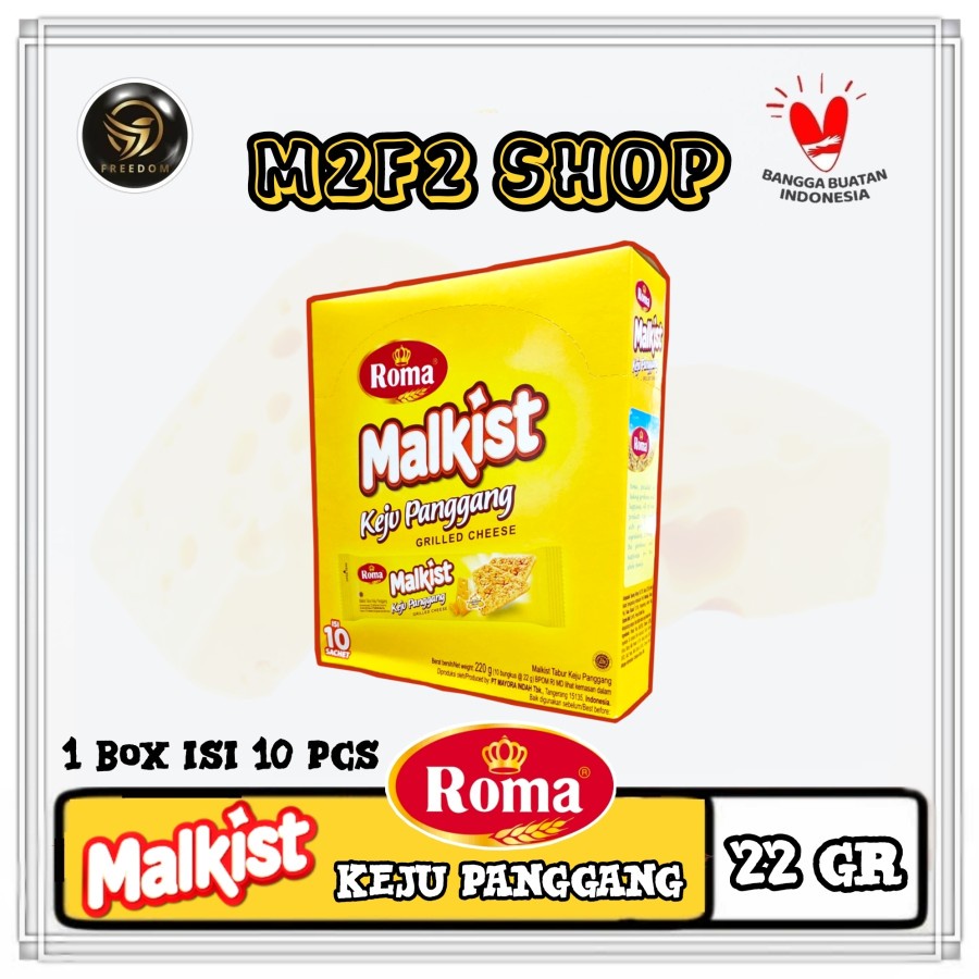 

Roma Biskuit Malkist Keju Panggang Grilled | Cheese - 22 gr (Kemasan Pack)