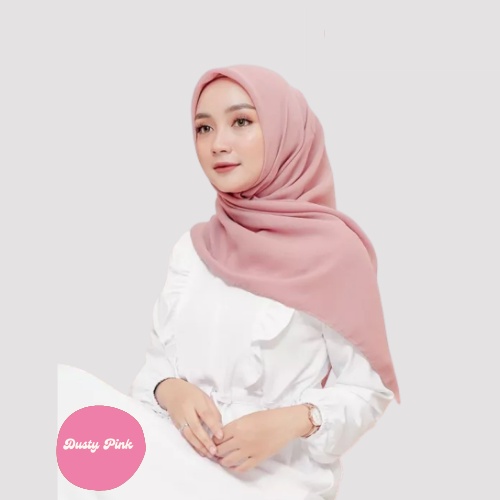 [ COD ] New 60+ Warna Daily Hijab Bella Square | Hijab Segi Empat Double Hycount | Hijab Segi Empat Bella Square-DUSTY PINK
