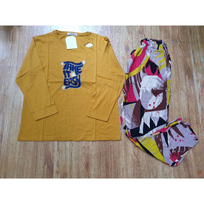 Forever Sweet Setelan one set lengan panjang celana rayon forever