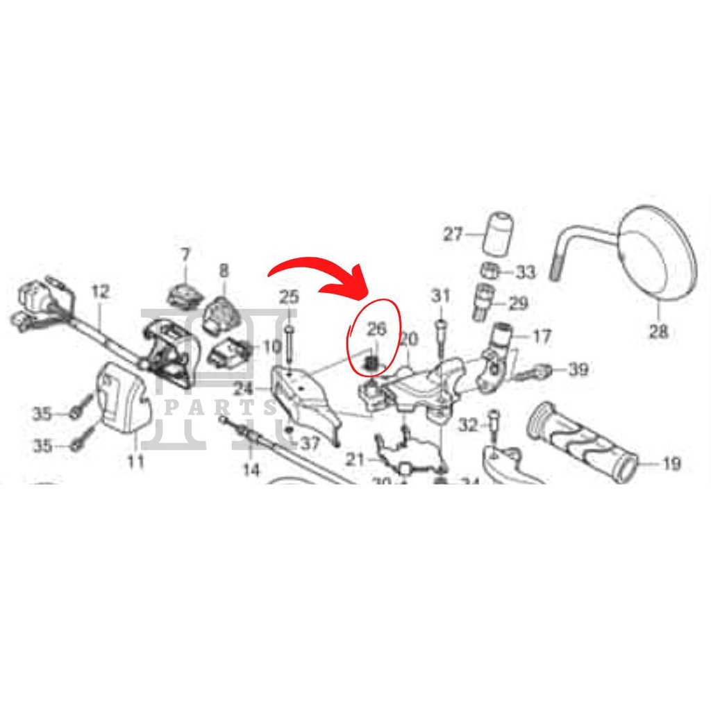 PER REM KIRI SPRING BRAKE LOCK ARM RETURN NEW BEAT K1A GENIO K0J SCOOPY K93 K2F VARIO 125 150 160 53188-K81-N30 ASLI ORIGINAL AHM HGP HONDA