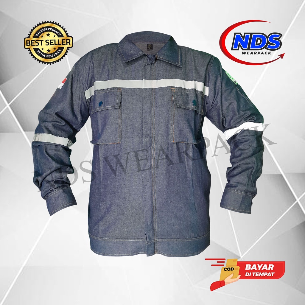 Baju Kerja Wearpack Atasan Lengan Panjang Model Levis