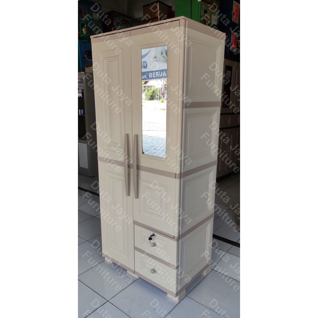 Lemari Plastik | Lemari Olymplast 2 Pintu | Lemari Pakaian | Lemari Baju | Olymplast OTC 2P Modern