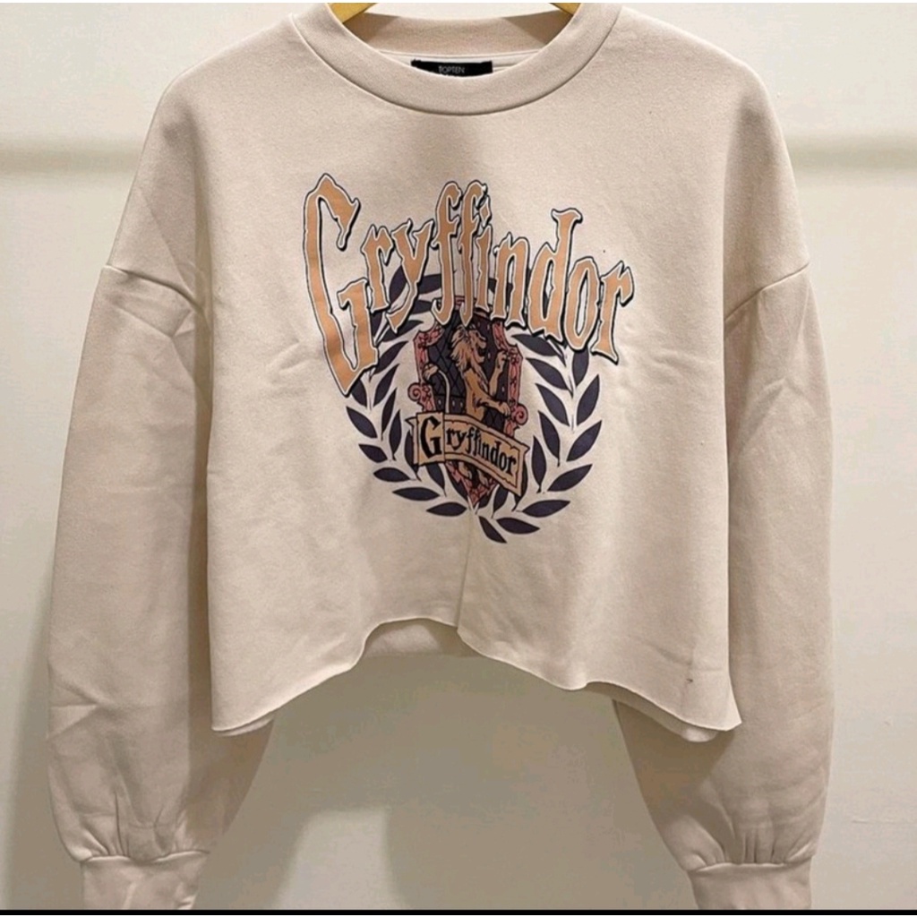 SWEATER GRYFFINDOR || PAKAIAN WANITA || SWEATER BASIC CROP TOP OBLONG CREWNECK OVERSIZE WANITA