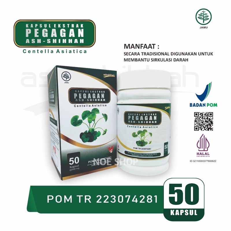 (BPOM) Ekstrak Pegagan 50 Kapsul Original Ash-Shihhah