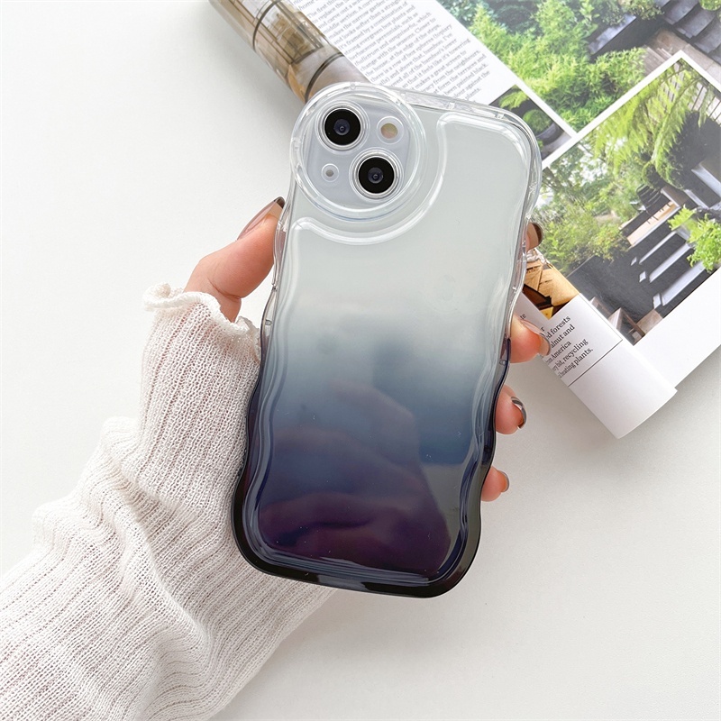 Soft Case TPU Warna Gradasi Untuk IPhone 14 13 12 11 Pro Max X XS XR Max 7 8 14 Plus