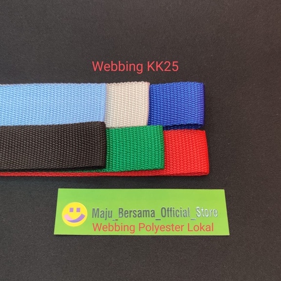 Webbing / Bisban Polypropylene Lokal 600denier - KK25mm Warna Warni - SK1