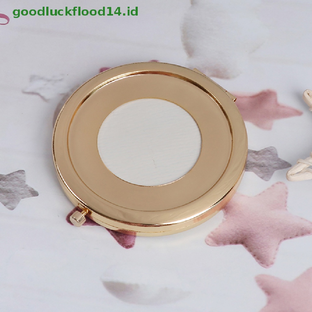 [GOOGFOUR] Vintage alloy compact pocket mirror folded makeup Kosmetik Cermin Pembesar [TOP]