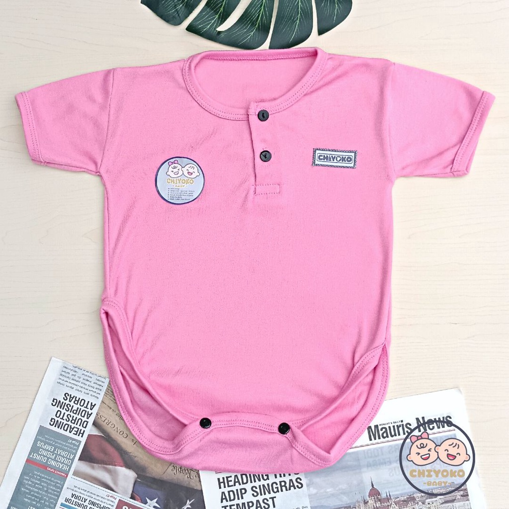 3 Pcs Jumper Bayi Jumpsuit Segitiga SERIAN PINK Chiyoko Baby