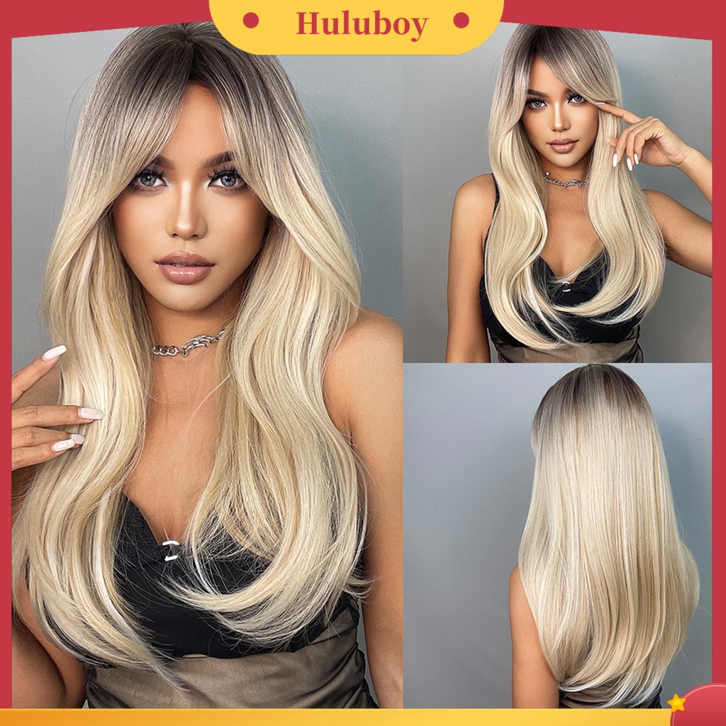 Wig Poni Universal Ringan Warna Coklat Pirang Gradasi Untuk Rumah
