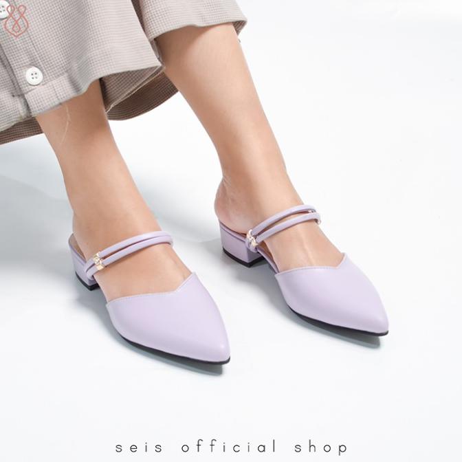 Seis Shoes Joy Mules Wanita Heels 3 Cm