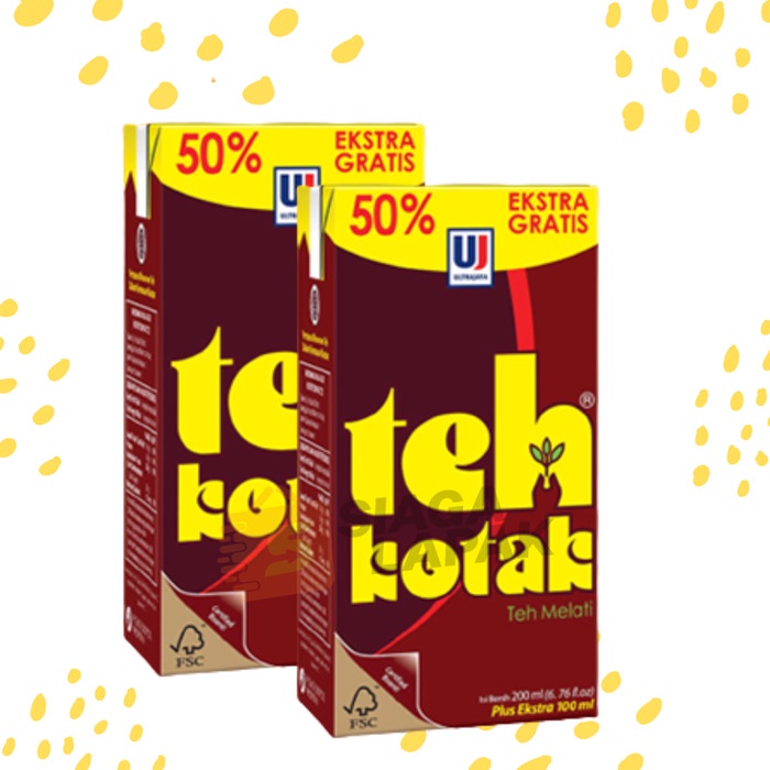 Teh Kotak Melati 200ml Ekstra 100ml Ultra Jaya