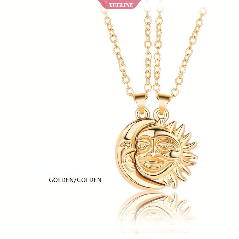 Fashion Tren Baru Matahari Bulan Pasangan Kalung Sepasang Magnet Pria Dan Wanita Sederhana Hadiah Hari Valentine [ZXL]