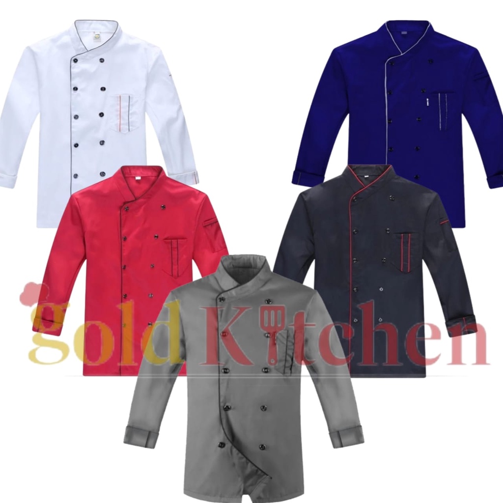 Chef Jacket Baju Koki Lengan Panjang Unisex