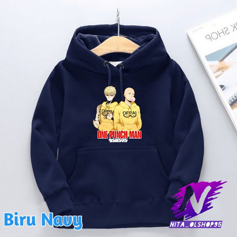 hoodie anak anime one puch man saitama genos