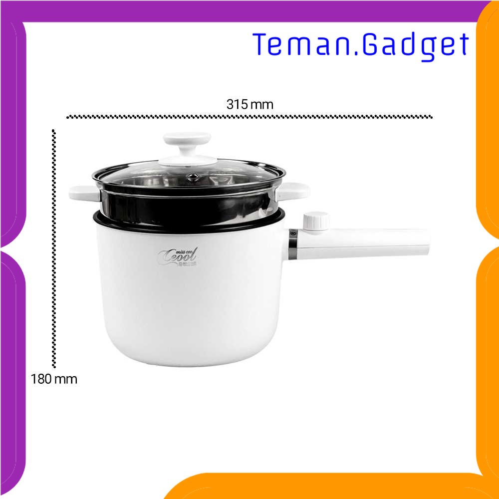 TG - DPR Ceool Panci Listrik Pot Electric Cooker 1.5L with Steamer - AJL-10B-1