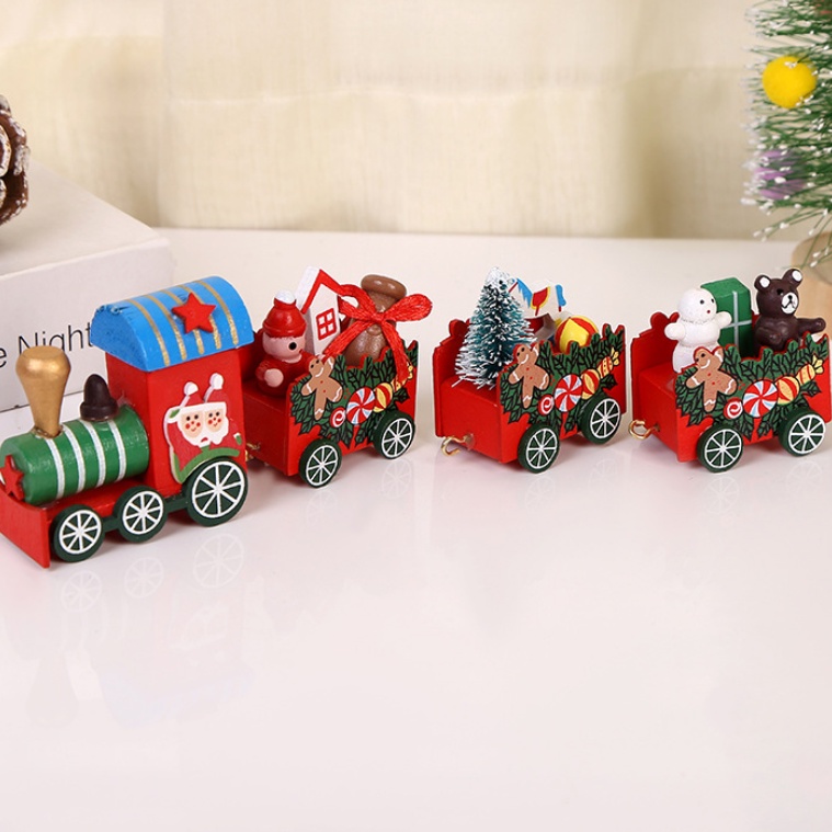 [ORGM] *Natal* Dekorasi Natal Pajangan Natal Kado Mainan Kereta Kayu Natal Xmas Ginger Snowman Santa