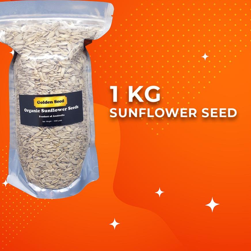 

BISA COD ✔️RAW SUNFLOWER SEED 1 KG PREMIUM - BIJI BUNGA MATAHARI MENTAH TANPA KULIT 1000 gr|KD9