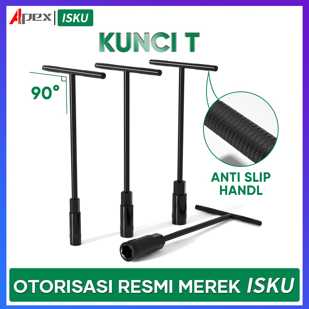 ISKU kunci t set 8 10 12 14 mm /kunci sock t/kunci sok t original ISKU Harga 1 pcs