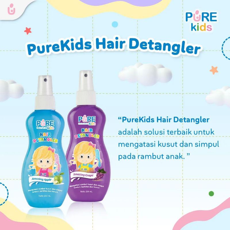 PURE KIDS Hair Detangler | Anti Rambut Kusut Pure Baby | Minyak Rambut Anak