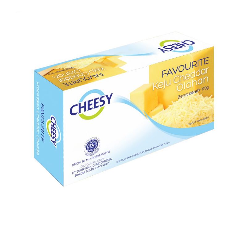 

Keju Cheddar Cheesy 160gr Cheesy favorite biru