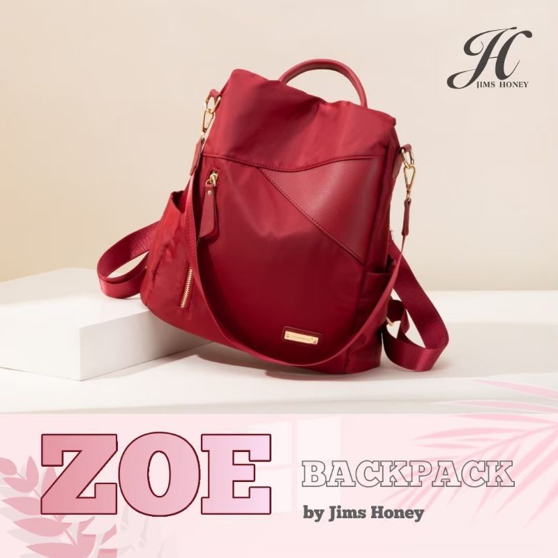 ZOE BACKPACK ORIGINAL JIIMSHONEY TAS RANSEL wanita Tas Main kerja kuliah wanita import Waterproof