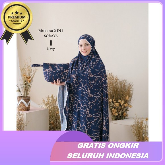 Mukena Dewasa Gracella Bunga Teratai Jumbo Renda Bordir Full Katun Rayon Mungkena Rayon Adem Mukenah