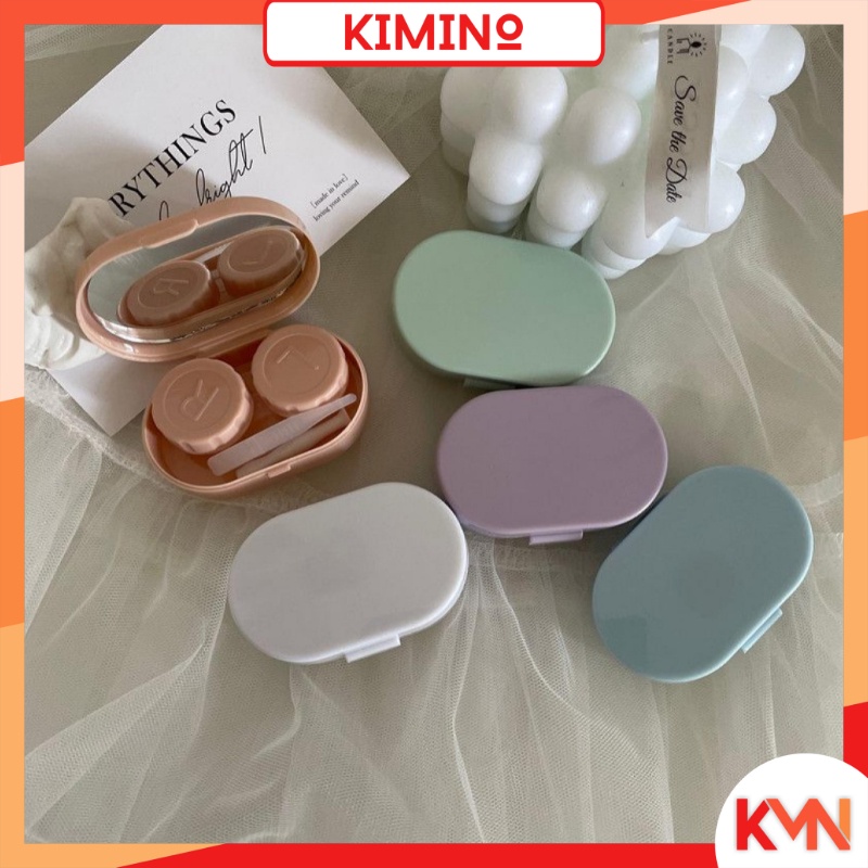 KMN Softlens Case Tempat Kontak Lensa Mata Tempat Kotak Softlens Mata Travel Kit Mini Ada Kaca Travel Kit Kaida + Penjepit + Tongkat