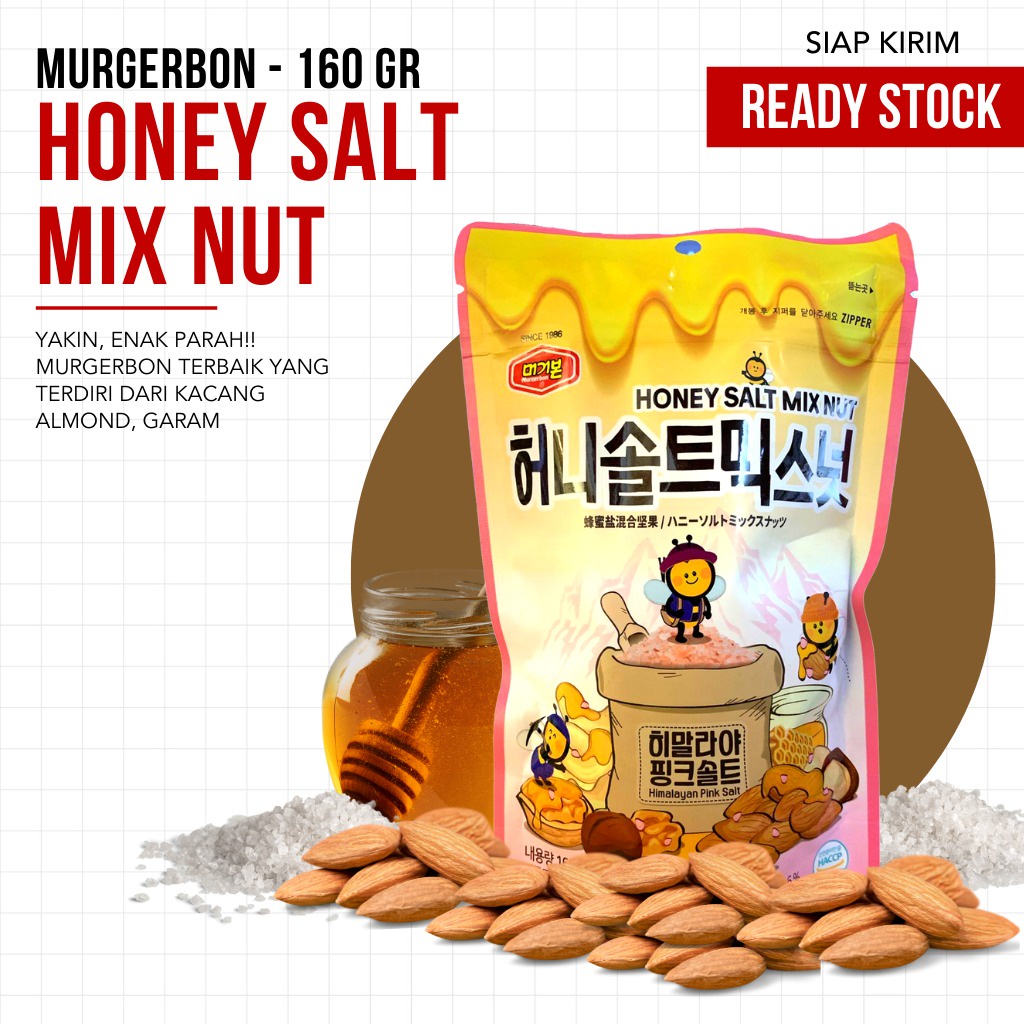 Honey Salt Mixnut/Campuran Kacang Rasa Madu Asin - Murgerbon 160gr