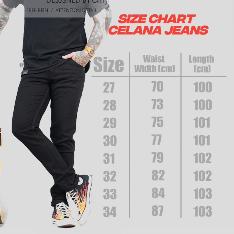 Celana Panjang Jeans Pria Standar Reguler Denim Slimfit Pensil