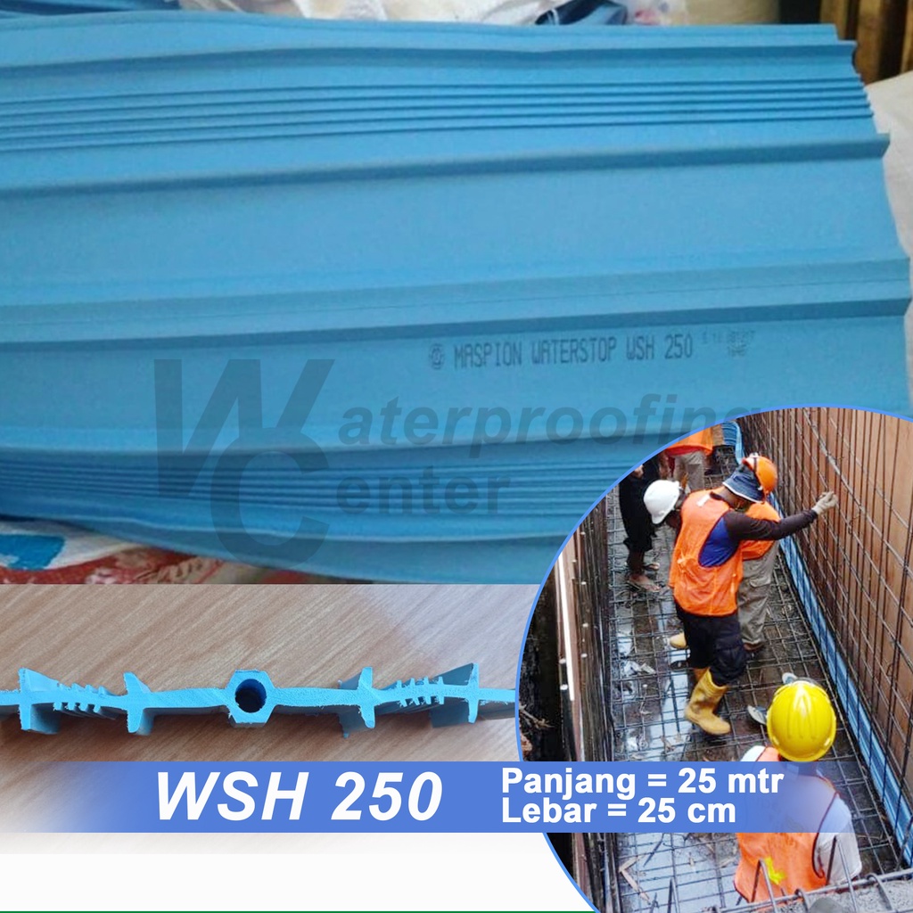 Waterstop PVC Maspion - WSH 250 Panjang 25 Meter