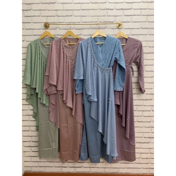 Laura Dress 5 In 1/Dress Brukat Multifungsi/Dress Selendang/Dress Pesta/Dress Kondangan/Dress Sage/Dress Jumbo