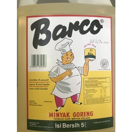 

[PRODUK DLMB9] Minyak Goreng Barco 5 L Jerigen 7BN