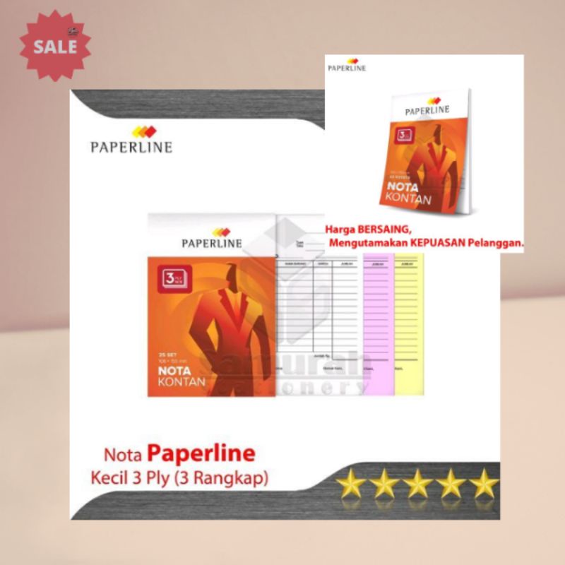 

Buku Nota Kontan Paperline Kecil 3 Ply Harga Per Pack Isi 10Pcs(PRODUK ORIGINAL)