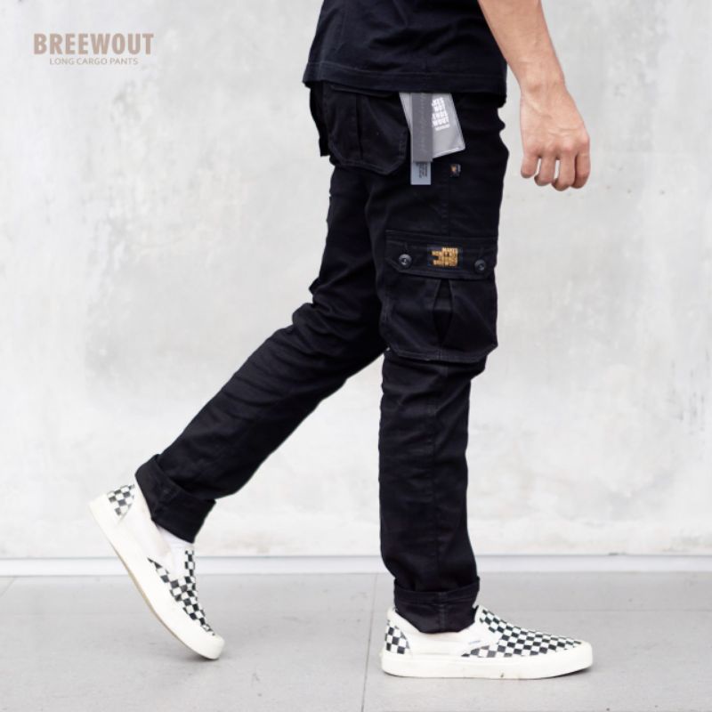CELANA PANJANG PRIA JOGER CARGO SUEDE TRADEMARK  BREW OUT