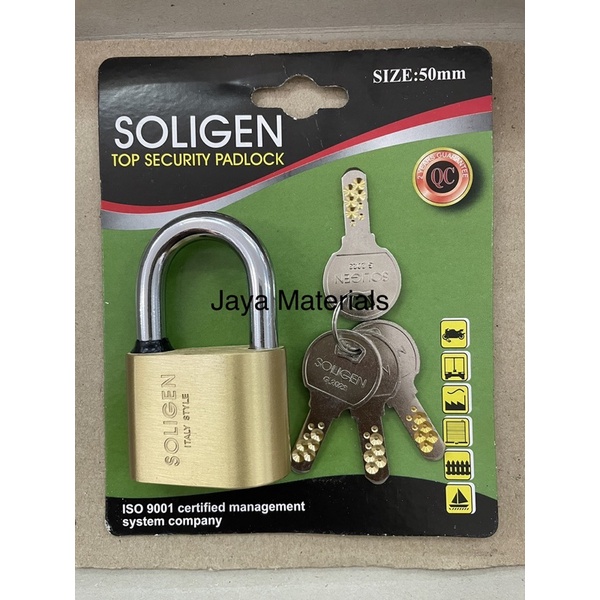 Gembok Soligen PER 50mm Leher Pendek