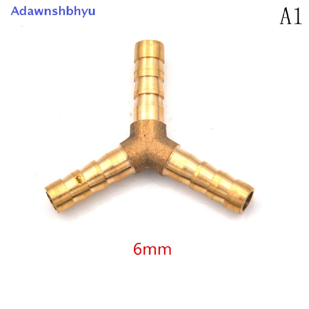 Adhyu Brass Barbed &quot;Y&quot; Splitter Joiner Connector Pipa Fitg Selang Bakar Angin ID