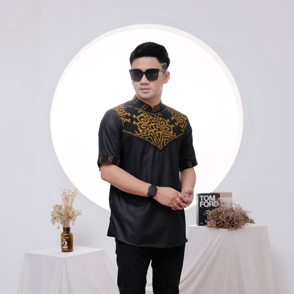 BLACK GOLD DRESS &amp; KIMONO PRIA DEBBY STORE COUPLE TENUN