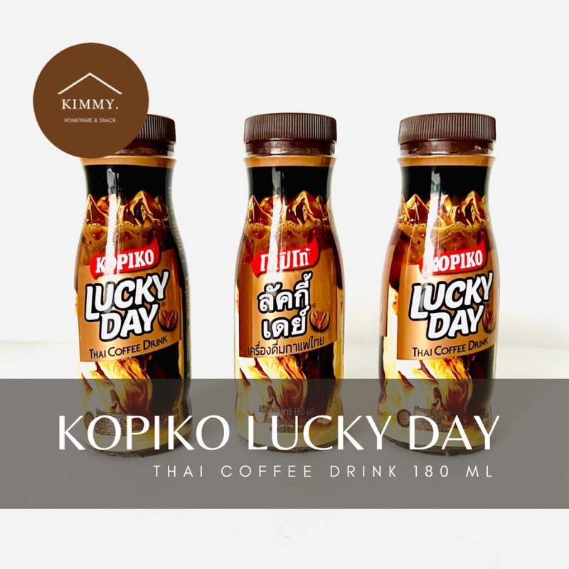 Jual KOPIKO LUCKY DAY THAI COFFEE BOTOL 180 ML/ KOPI SIAP MINUM / KOPI ...