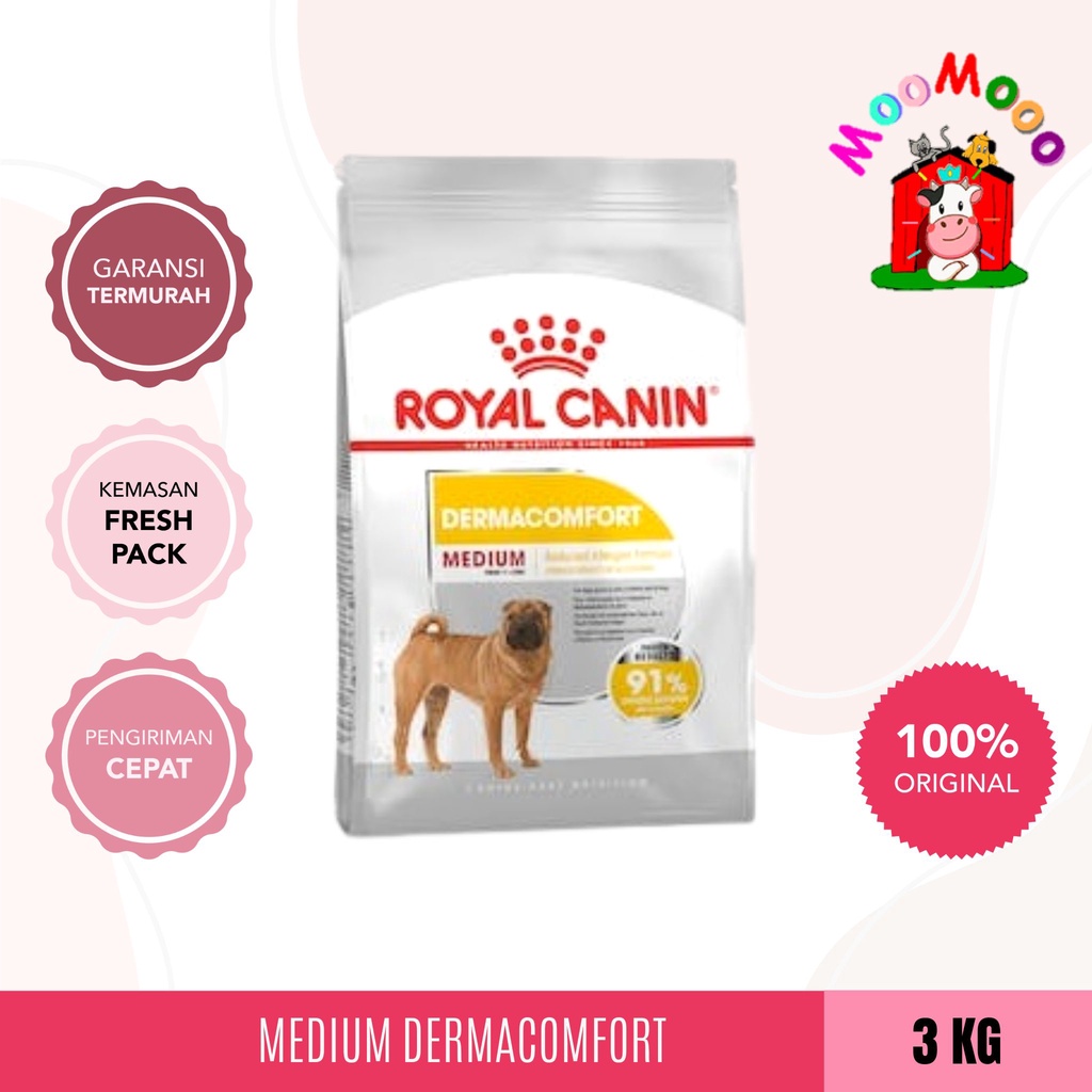 Royal Canin Medium Dermacomfort 3Kg - Makanan Anjing/Dog food