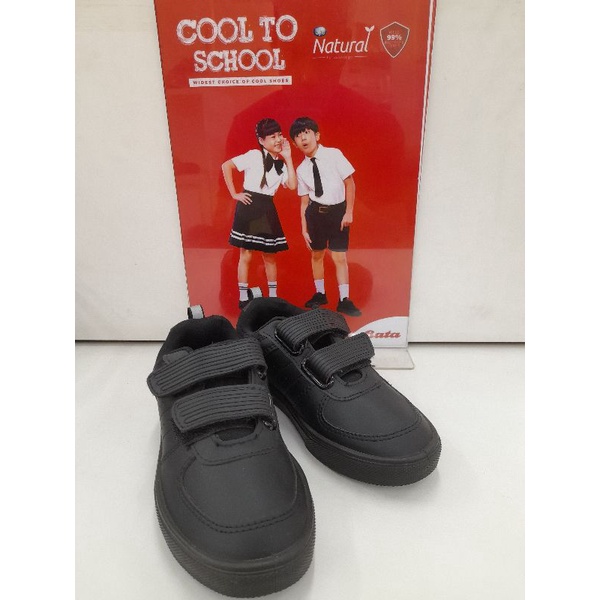 B First Bata Sepatu Black Sekolah Anak