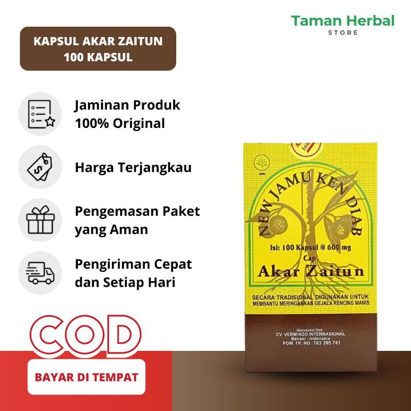 Jual Kapsul Akar Zaitun Jamu Kendiab Obat Gejala Kencing Manis 100