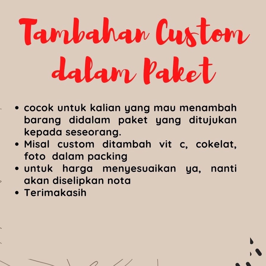 

Tambahan Custom dalam paket