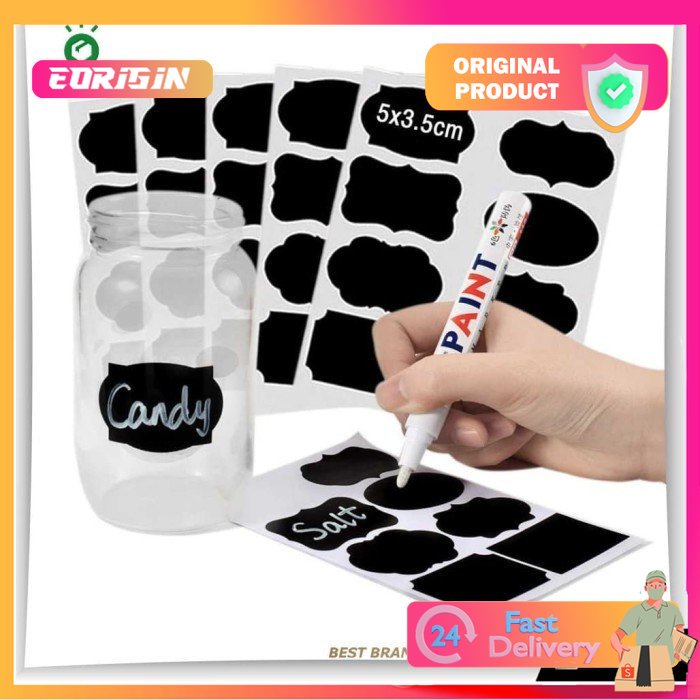 

Stiker Label Blackboard Papan Tulis Removable 5 PCS