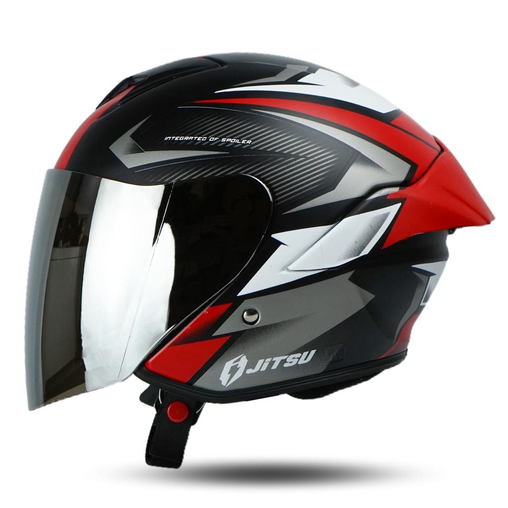 Jitsu Helm Half Face Hunter Black Doff