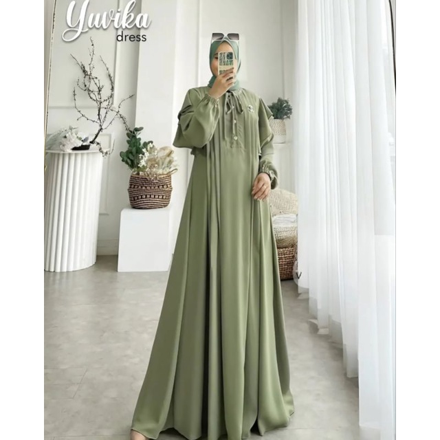 YUVIKA DRESS MAXY CRINKLE AIRFLOW BUSUI FREE BROSS/FASHION MUSLIM WANITA TERBARU/HAURA DRESS/RABIRA DRESS/SADA DRESS/FAR MOSLEMSTORE